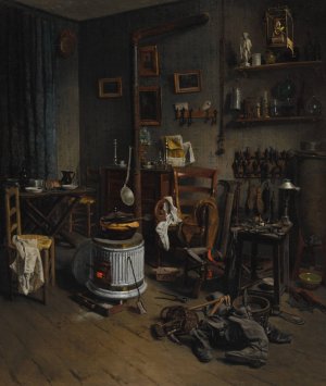 Cobbler's Quarters by Jean-Alphonse Duplessy Oil Painting