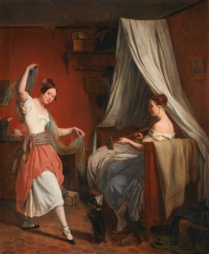 The Improvised Dance by Jean-Alphonse Roehn Oil Painting