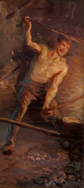 Le Feu by Jean Andre Rixens Oil Painting