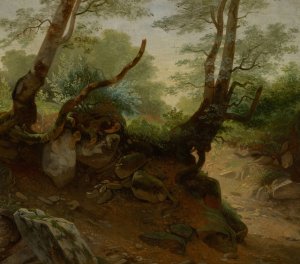 Forest Corner by Jean-Antoine Linck Oil Painting