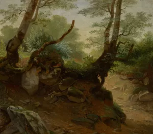 Forest Corner by Jean-Antoine Linck Oil Painting