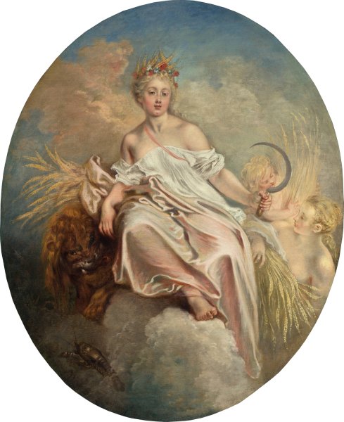 Ceres  by Jean-Antoine Watteau - Hand-Painted Oil Painting Reproduction
