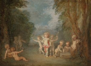 Cupid's Realm by Jean-Antoine Watteau Oil Painting