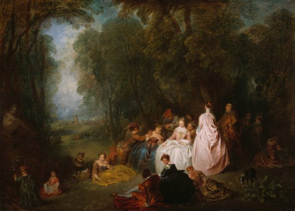 Main Product Photo of Fete champetre  Painting by Jean-Antoine Watteau