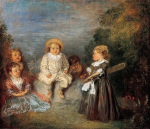 Heureux age! Age d'or by Jean-Antoine Watteau Oil Painting