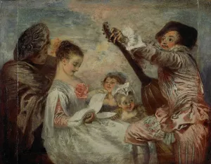 Pour nous prouver que cette belle Oil painting by Jean-Antoine Watteau