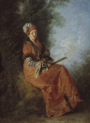 The Dreamer by Jean-Antoine Watteau Oil Painting