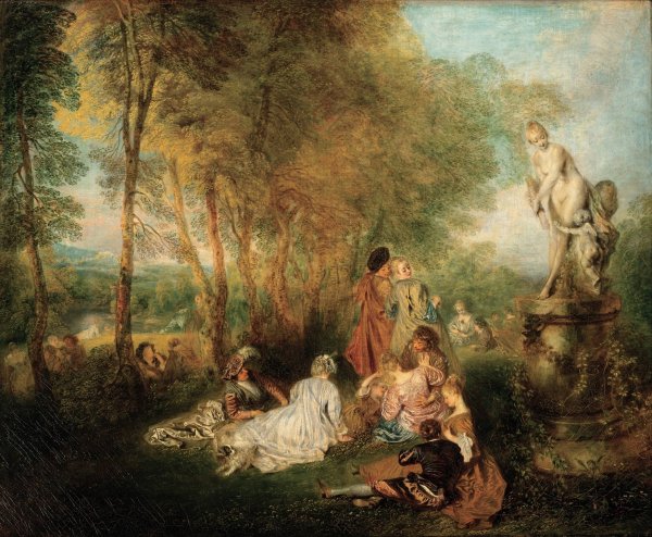 Main Product Photo of The Feast of Love  Painting by Jean-Antoine Watteau