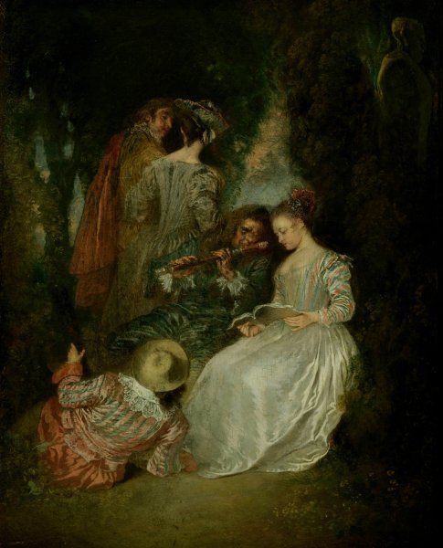 Main Product Photo of The Perfect Accord  Painting by Jean-Antoine Watteau