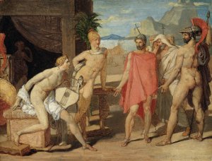 Achilles Receiving in his Tent the Envoys of Agamemnon by Jean Auguste Dominique Ingres Oil Painting
