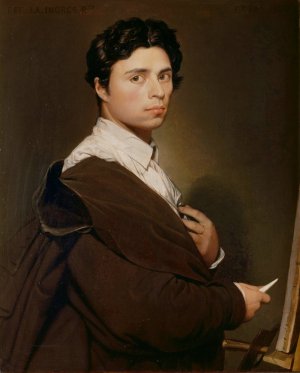 Autoportrait a Vingt-Quatre Ans by Jean Auguste Dominique Ingres Oil Painting