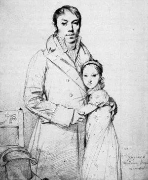 Charles Hayard and His Daughter Marguerite Oil painting by Jean-Auguste-Dominique Ingres