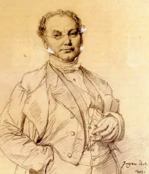 Dr. Francois Melier by Jean-Auguste-Dominique Ingres Oil Painting