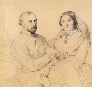 Edmond Ramel and His Wife, Born Irma Donbernard by Jean-Auguste-Dominique Ingres - Oil Painting Reproduction