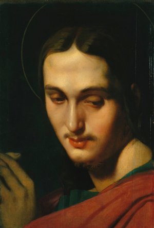 Head of Saint John the Evangelist by Jean Auguste Dominique Ingres Oil Painting