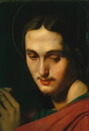 Head of Saint John the Evangelist Oil painting by Jean Auguste Dominique Ingres