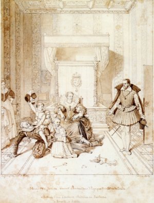 Henry IV Playing with His Children Oil painting by Jean-Auguste-Dominique Ingres