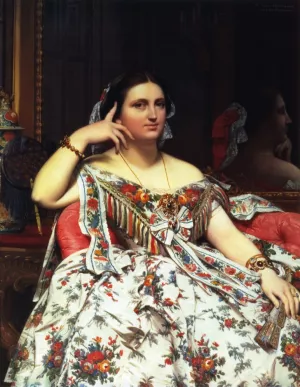 Ines Moitessier by Jean-Auguste-Dominique Ingres - Oil Painting Reproduction