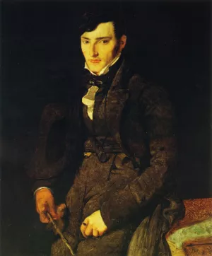 Jean-Francois Giliibert by Jean-Auguste-Dominique Ingres - Oil Painting Reproduction