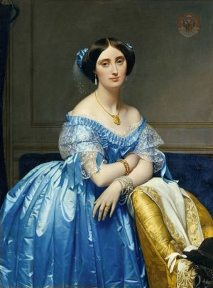 Josephine-eleonore-Marie-Pauline de Galard de Brassac de Bearn- Princesse de Broglie Oil painting by Jean Auguste Dominique Ingres