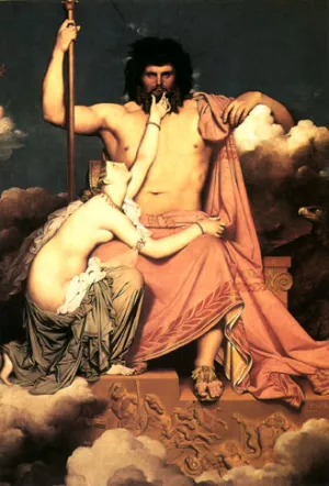 Jupiter and Thetis Oil painting by Jean-Auguste-Dominique Ingres