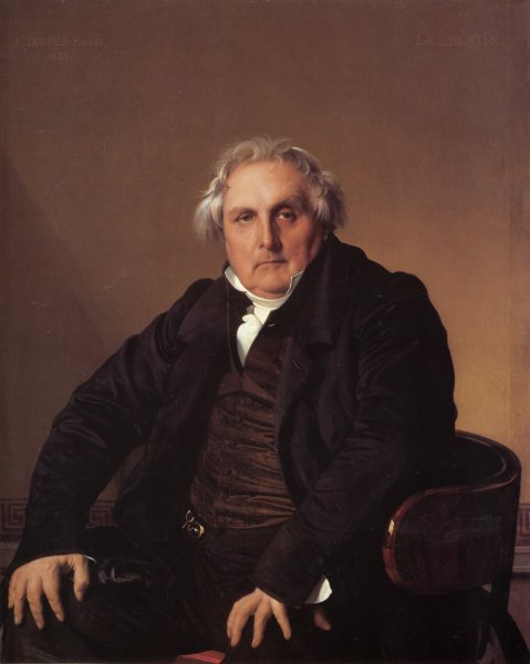 Louis-Francois Bertin by Jean-Auguste-Dominique Ingres - Hand-Painted Oil Painting Reproduction