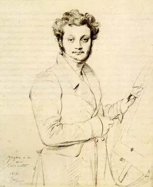 Luigi Calamatta painting by Jean-Auguste-Dominique Ingres