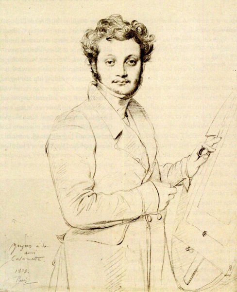 Luigi Calamatta by Jean-Auguste-Dominique Ingres - Hand-Painted Oil Painting Reproduction