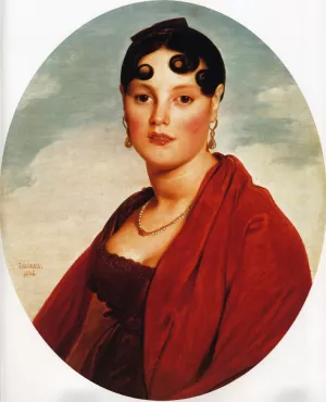 Madame Aymon also known as La Belle Zelie by Jean-Auguste-Dominique Ingres - Oil Painting Reproduction