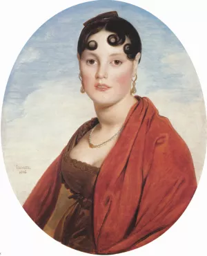 Madame Aymon, known as La Belle Zelie by Jean-Auguste-Dominique Ingres Oil Painting