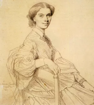 Madame Charles Gounod, born Anna Zimmermann Oil painting by Jean-Auguste-Dominique Ingres