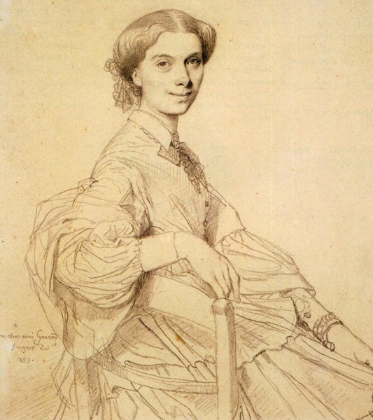 Main Product Photo of Madame Charles Gounod, born Anna Zimmermann Painting by Jean-Auguste-Dominique Ingres