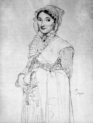 Madame Charles Hayard, Born Jeanne Susanne Oil painting by Jean-Auguste-Dominique Ingres