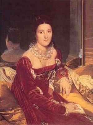 Madame de Senonnes, Nee Marie-Genevieve-Marguerite Marcoz, Later Vicomtess de Senonnes Oil painting by Jean-Auguste-Dominique Ingres