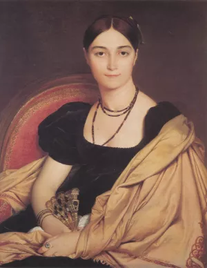 Madame Duvaucey Oil painting by Jean-Auguste-Dominique Ingres