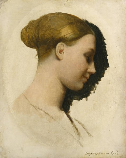 Madame Edmond Cave  by Jean Auguste Dominique Ingres - Hand-Painted Oil Painting Reproduction