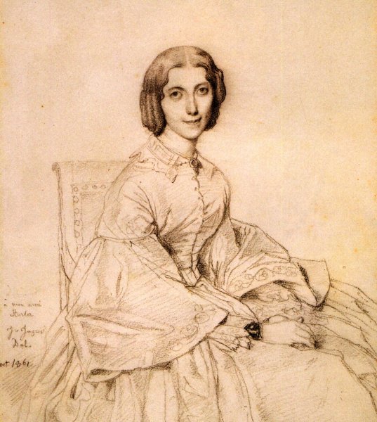 Madame Franz Adolf von Stuerler, born Matilda Jarman by Jean-Auguste-Dominique Ingres - Hand-Painted Oil Painting Reproduction