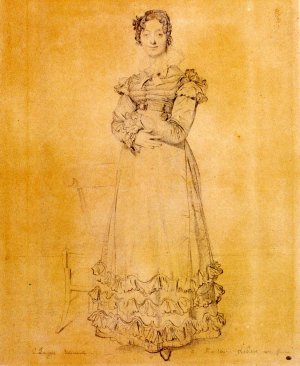 Madame Jacquelles Louis Leblanc, Born Francoise Poncelle Oil painting by Jean-Auguste-Dominique Ingres