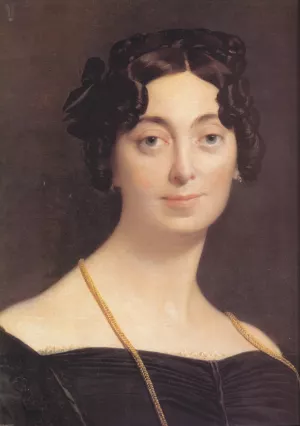 Madame Jacques-Louis Leblanc, nee Francoise Poncelle Detail painting by Jean-Auguste-Dominique Ingres