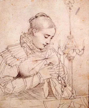 Madame Jean Auguste Dominique Ingres, Born Madeleine Chapelle by Jean-Auguste-Dominique Ingres - Oil Painting Reproduction