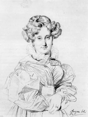 Madame Louis Francois Godinot, born Victoire Pauline Thiolliere de L'Isle by Jean-Auguste-Dominique Ingres Oil Painting