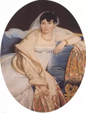 Madame Philibert Riviere, nee Marie-Francoise-Jacquette-Bibiane Blot de Beauregard Oil painting by Jean-Auguste-Dominique Ingres