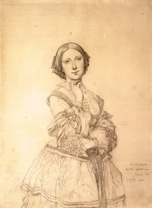 Mademoiselle Cecile Panckoucke Oil painting by Jean-Auguste-Dominique Ingres