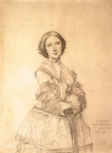 Main Product Photo of Mademoiselle Cecile Panckoucke Painting by Jean-Auguste-Dominique Ingres