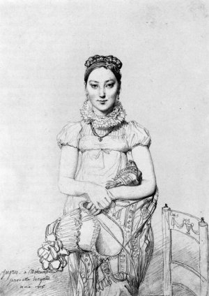 Mademoiselle Jeanne Hayard Oil painting by Jean-Auguste-Dominique Ingres