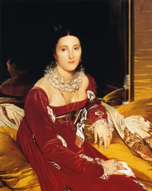 Marie Marcoz later Vicomtesse de Senonnes by Jean-Auguste-Dominique Ingres Oil Painting
