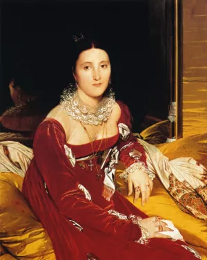Marie Marcoz later Vicomtesse de Senonnes Oil painting by Jean-Auguste-Dominique Ingres