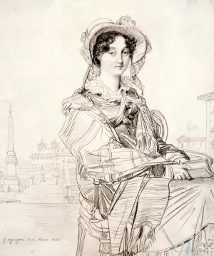 Mrs Charles Badham, Born Margaret Cambpell Oil painting by Jean-Auguste-Dominique Ingres