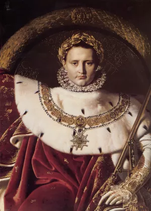 Napoleon I on His Imperial Throne Detail by Jean-Auguste-Dominique Ingres Oil Painting