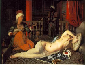 Odalisque with a Slave Oil painting by Jean-Auguste-Dominique Ingres